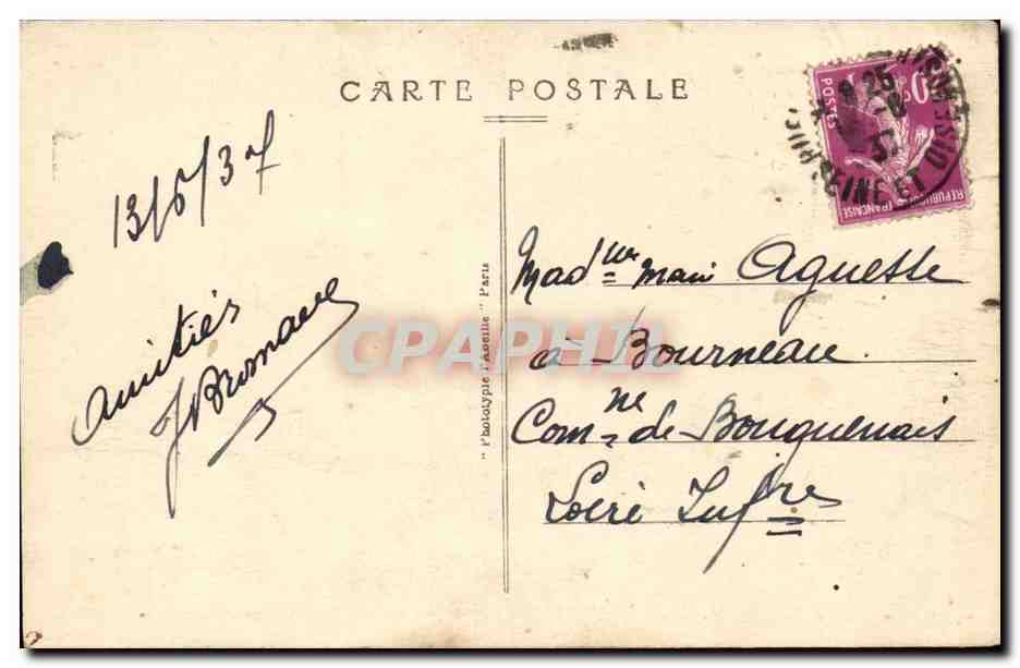Rueil - Petite Malmaison - Jardin a la Francaise - CPA  — Rückseite