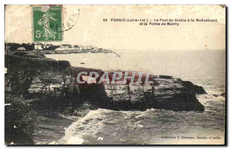 Pornic - Le Pont du diable a la Noeveiliard et la Pointe de Malmy - L'Etoile - CPa 