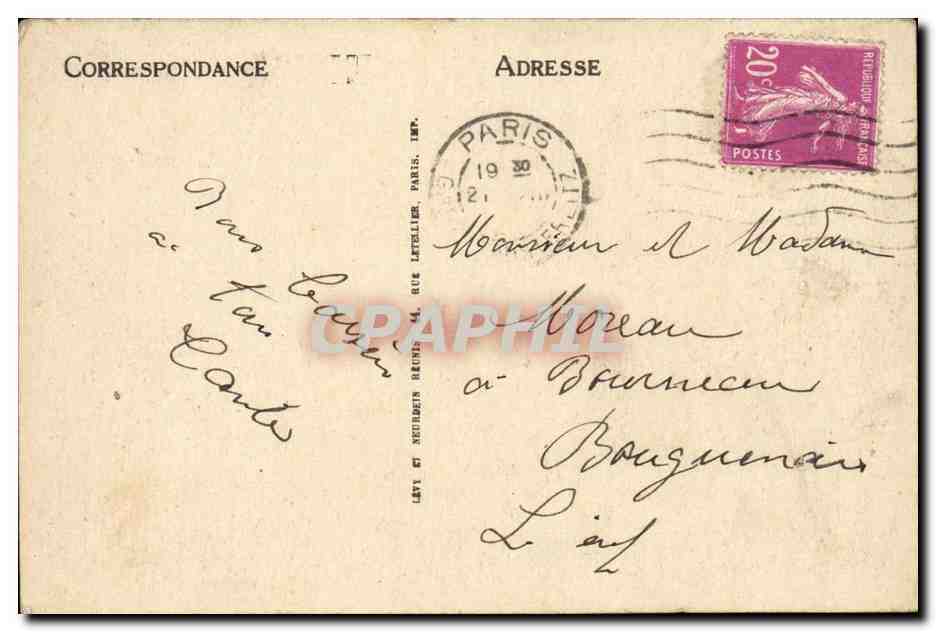 Paris - 1 - La Conciergerie - CPA  — Rückseite