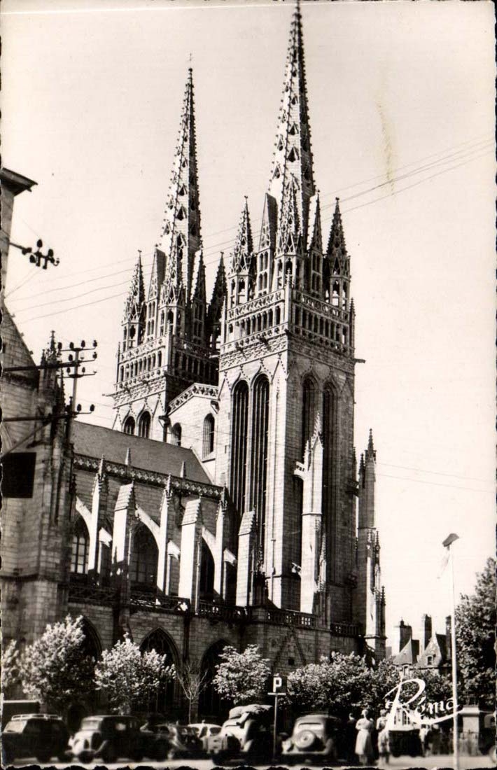Quimper - La Cathedrale - cote Nord - CPA 