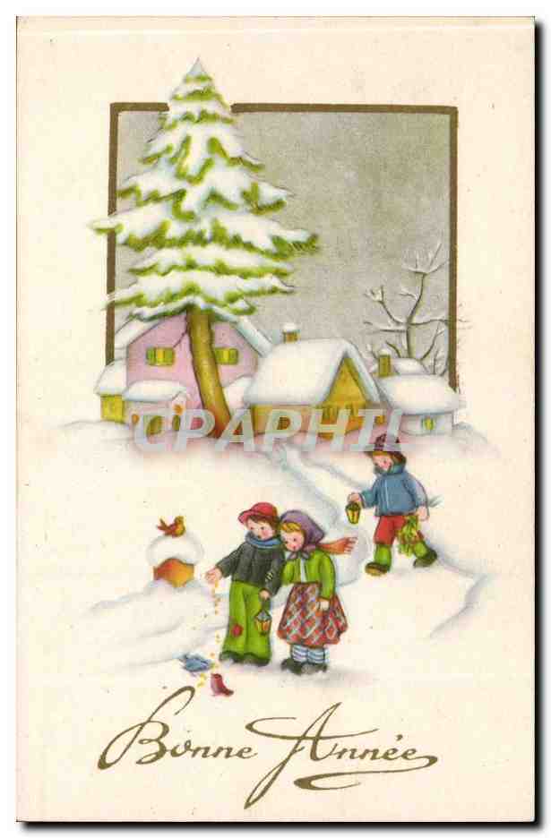 Fantaisie - Bonne Annee - Oiseau - - CPA 