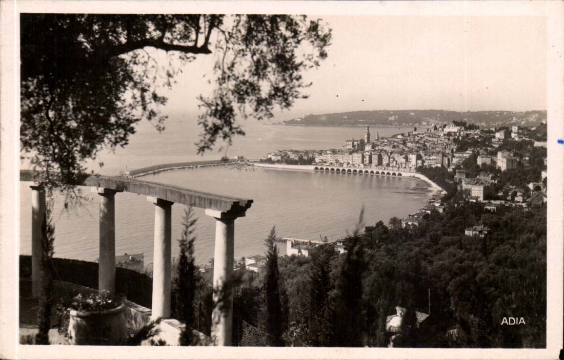 Menton - Vue prise de Garavan - CPA 