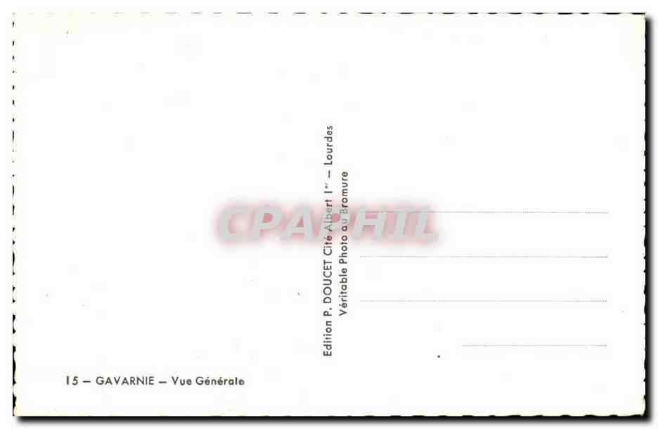 Gavarnie - Vue Generale - CPA  — Verso