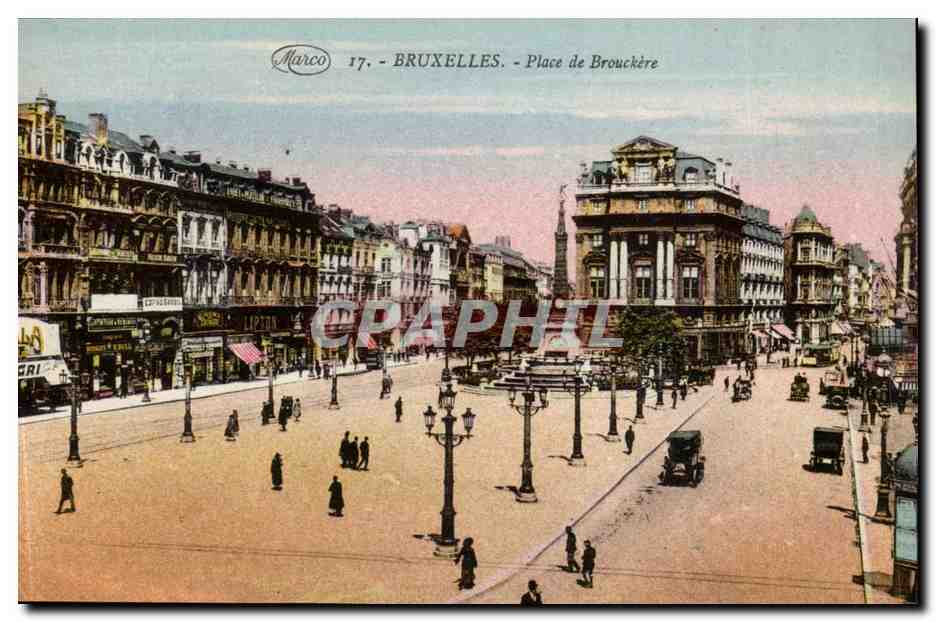 Belgique - Belgium - Bruxeles - Brussels - Place de Brouchere - automobile - - CPA 