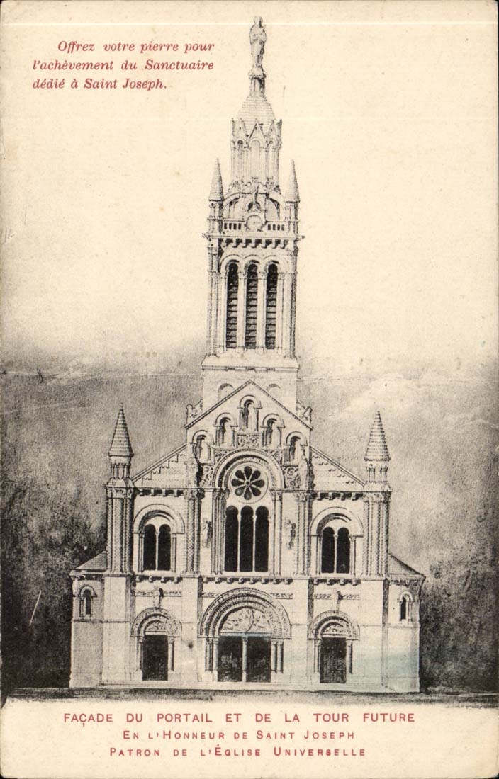 facade de Portail et de la Tour future en honneur de Saint Joseph Patron de l'eglise universelle CPA 