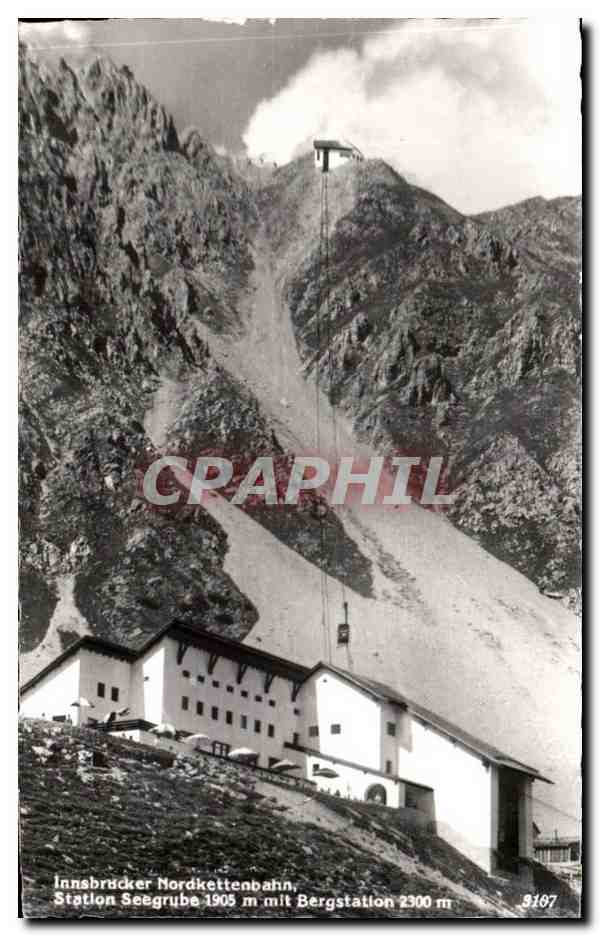 Austriche - Austria - Innsbrucker Nordkettenbahn Station Seegrube 1905 m Bergstation 2300 m CPA 