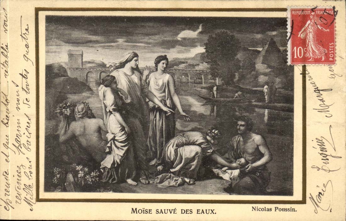 Arts - Tableau - Pouissin - Moise Sauve des Eaux CPA 