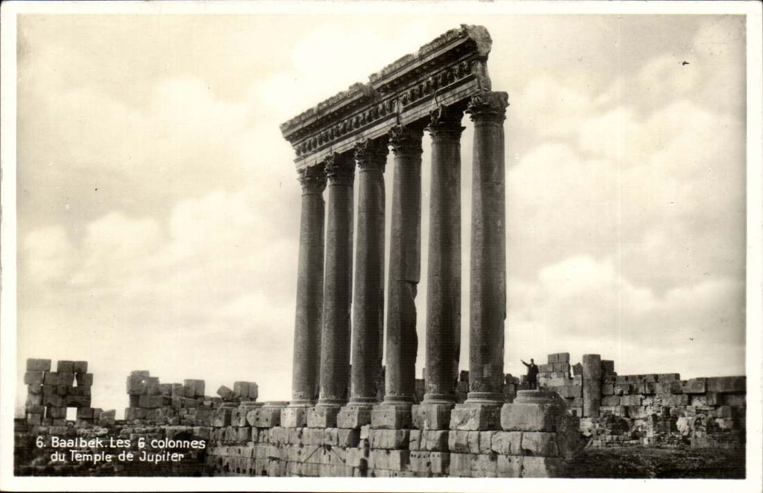 Syrie Baalbek Les 6 colonnes du temple de Jupiter