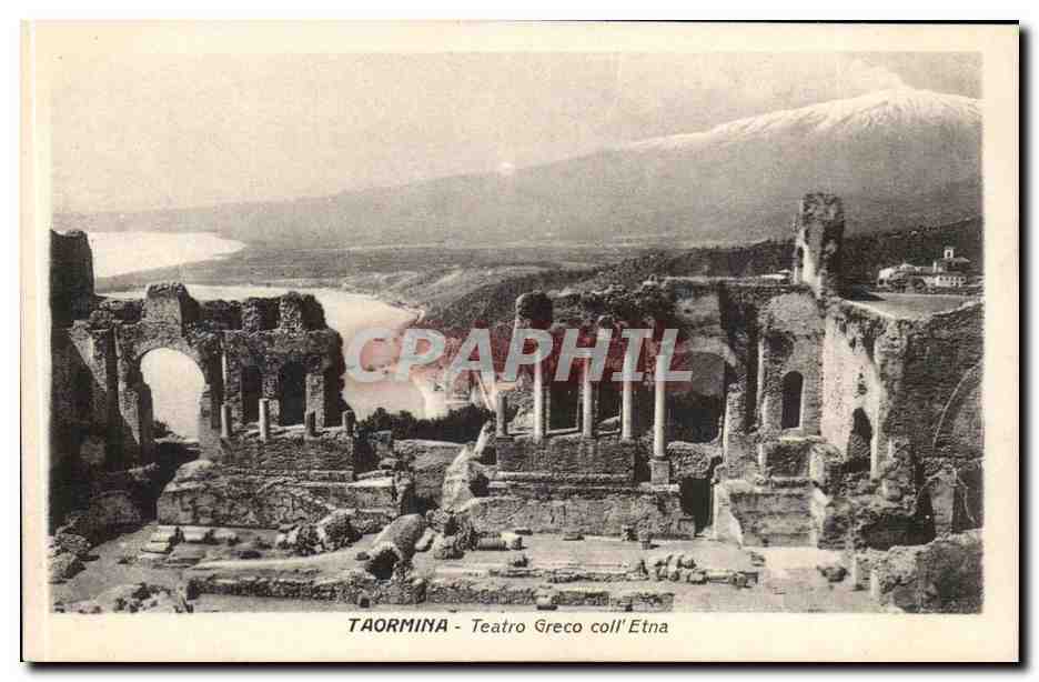 Italie Italia Taormina CPA Teatro greco coll etan