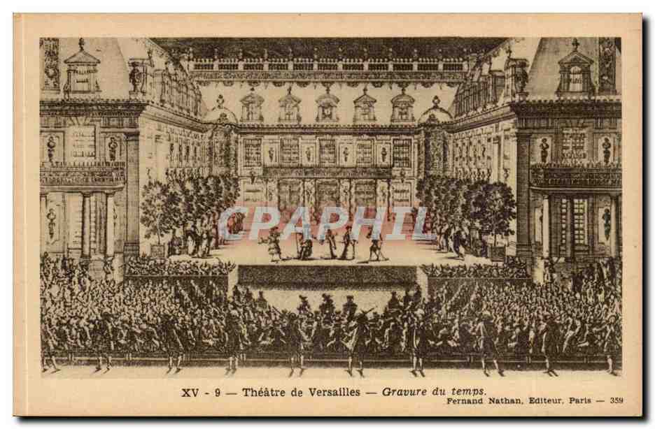 CPA Theatre de Versailles Gravure de temps