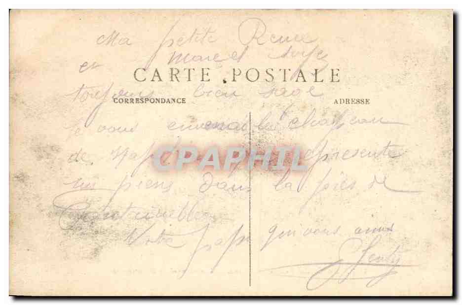 Bosque de Fontainebleau — Los Mausoleos de Apremont — Editor no identificado, n° 127 — Reverso
