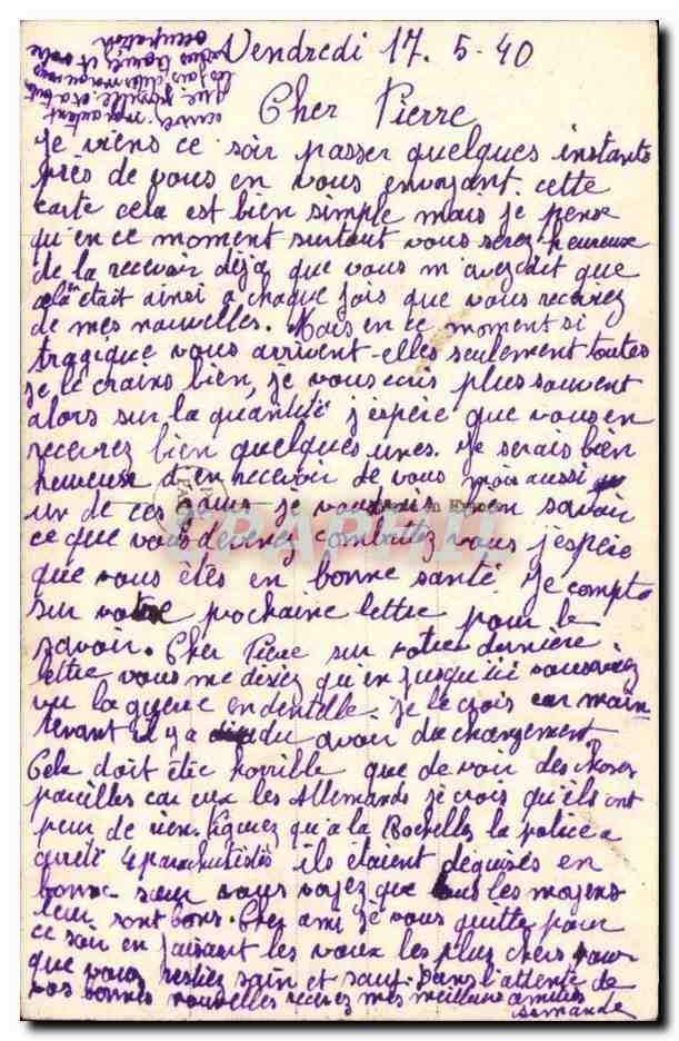 CPA Fantaisie Couple — Verso