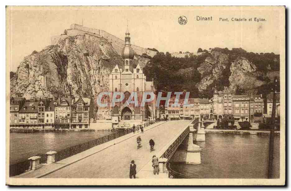 Belgie Belgique Dinant CPA Pont citadelle et eglise