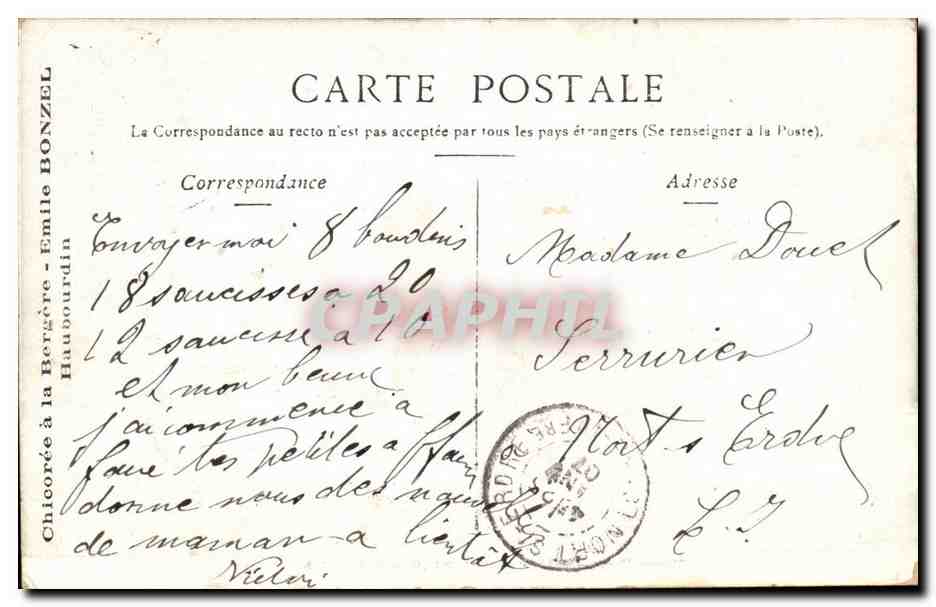 Versailles CPA Bassin de Latone (grandes eaux) — Verso
