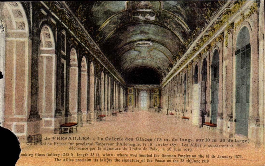 Palais de VERSAILLES — La Galerie des Glaces — éditeur A. Leconte, Paris