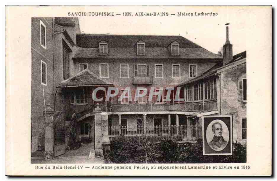 SAvoie CPA Aix les Bains Maison Lamartine Rue du Bain Henri IV Anceinne pension Perier 