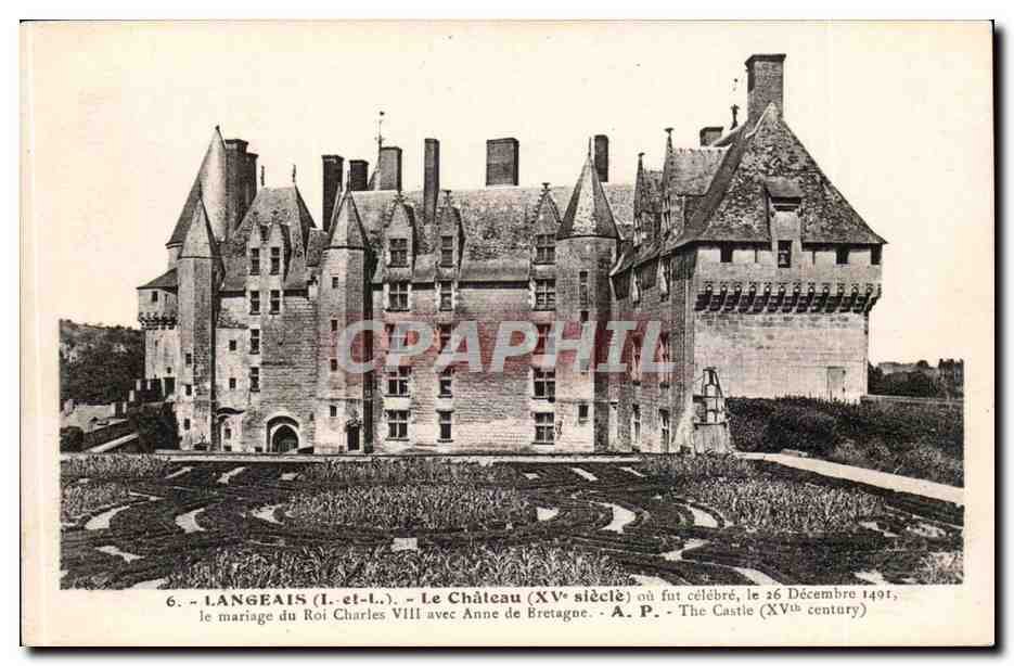 Langeais Le Chateau XV siecle Le mariage de Roi Charles VIII avec Anne de Bretagne - CPA 