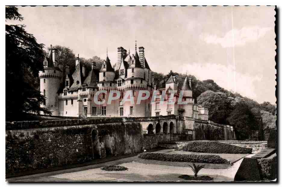 Rigny - Usse - Facade Est et jardins - Le Chateau - CPA 