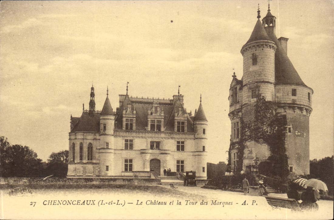 Chenonceaux - Le Chateau et la Tour des Marques - CPA 