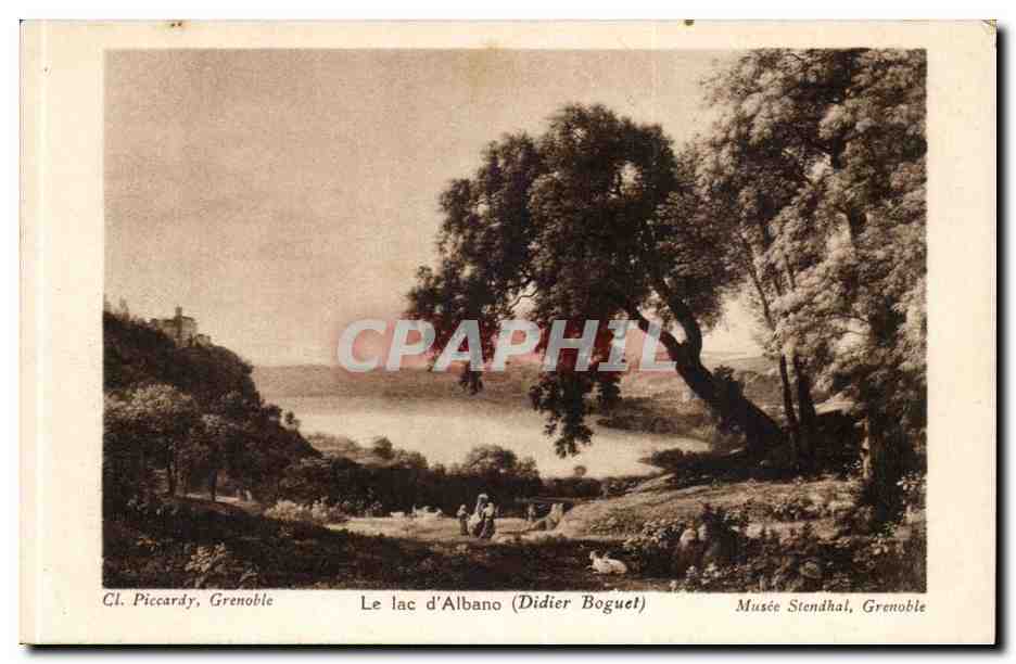 Le lac d'Albano — peinture de Didier Boguet — Musée Stendhal, Grenoble