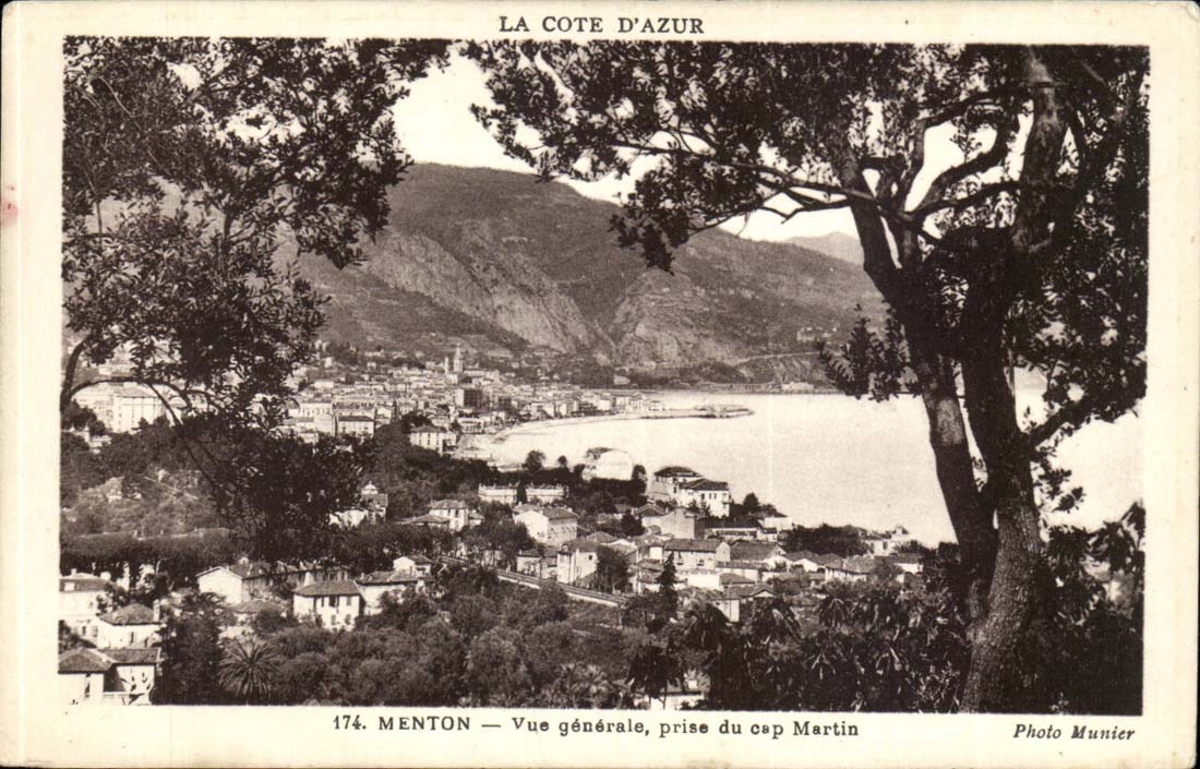 Menton - Vue Generale prise de Cap Martin - CPA 