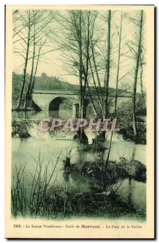 Forêt de Mervent — Le Pont de la Vallée — Phototypie Jebly-Poupie, Mortagne