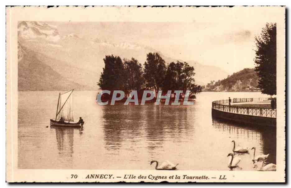 Annecy — L'Île des Cygnes et la Tournette — LL