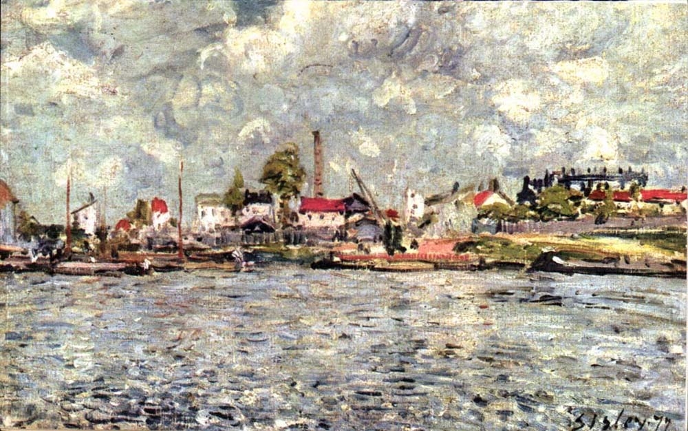 CPM Paysage de banlieur Sisley