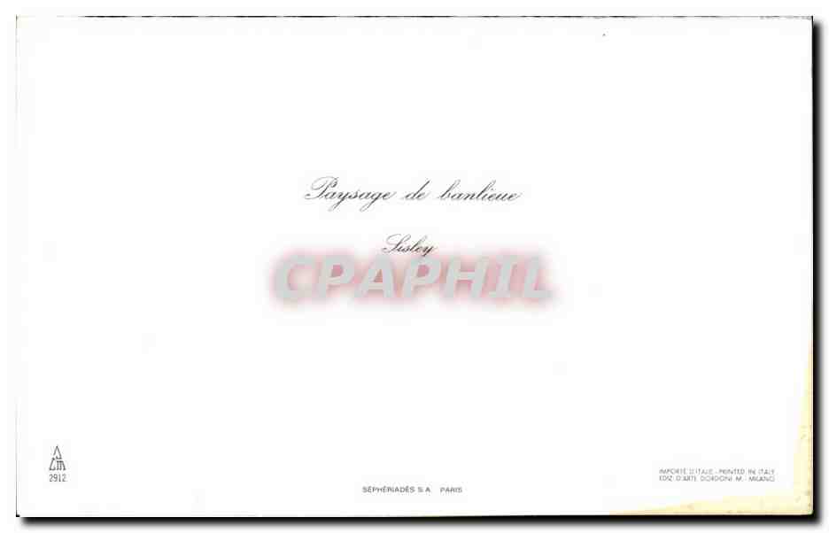 CPM Paysage de banlieur Sisley — Verso
