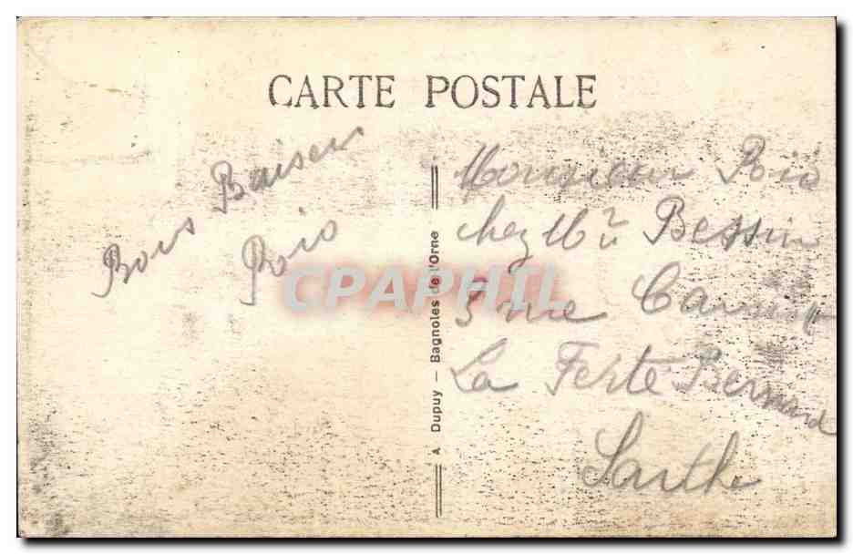 Bagnoles de l'orne CPA Le lac et le casino — Rückseite