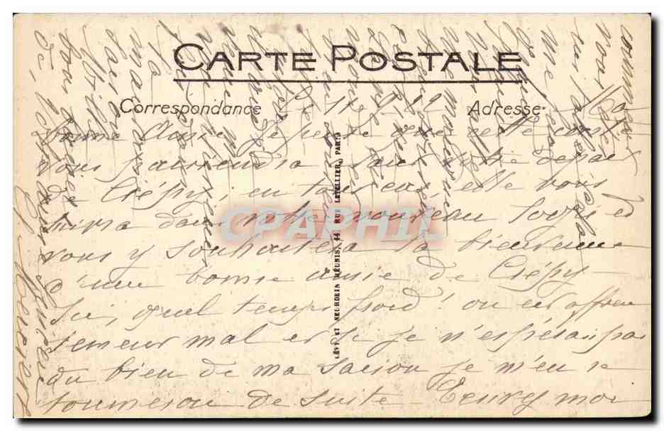 Bagnoles de l'orne CPA Cascade de pierre Le roc au chien — Rückseite