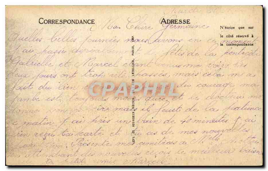 Bagnoles de l'orne CPA Une vue sur le lac et le grand hotel — Rückseite