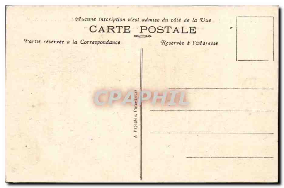 Chinon CPA Vue generale Le chateau et le pont sur la Vienne  — Rückseite