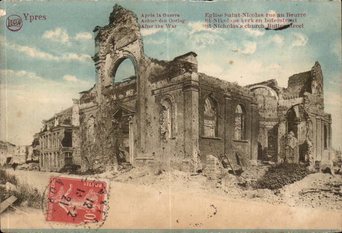 Belgique Ypres cPA Apre sla guerre
