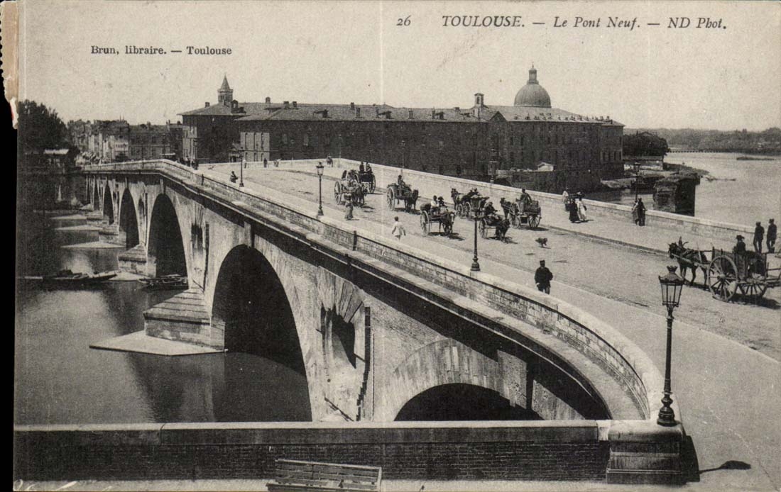 Toulouse — Le Pont Neuf — Brun, libraire — ND Phot.