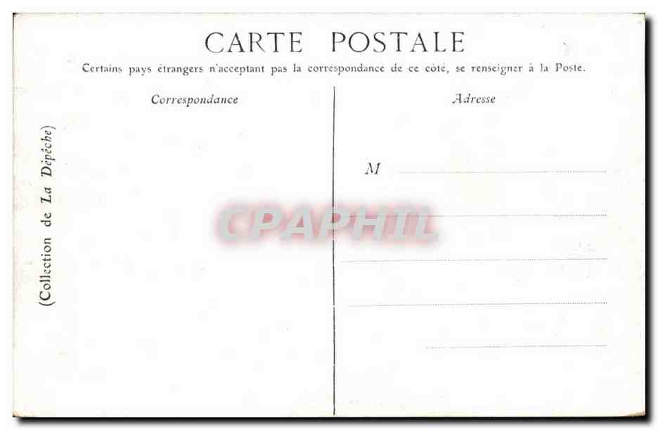 Toulouse CPA Vue generale et pont Saint Michel — Rückseite