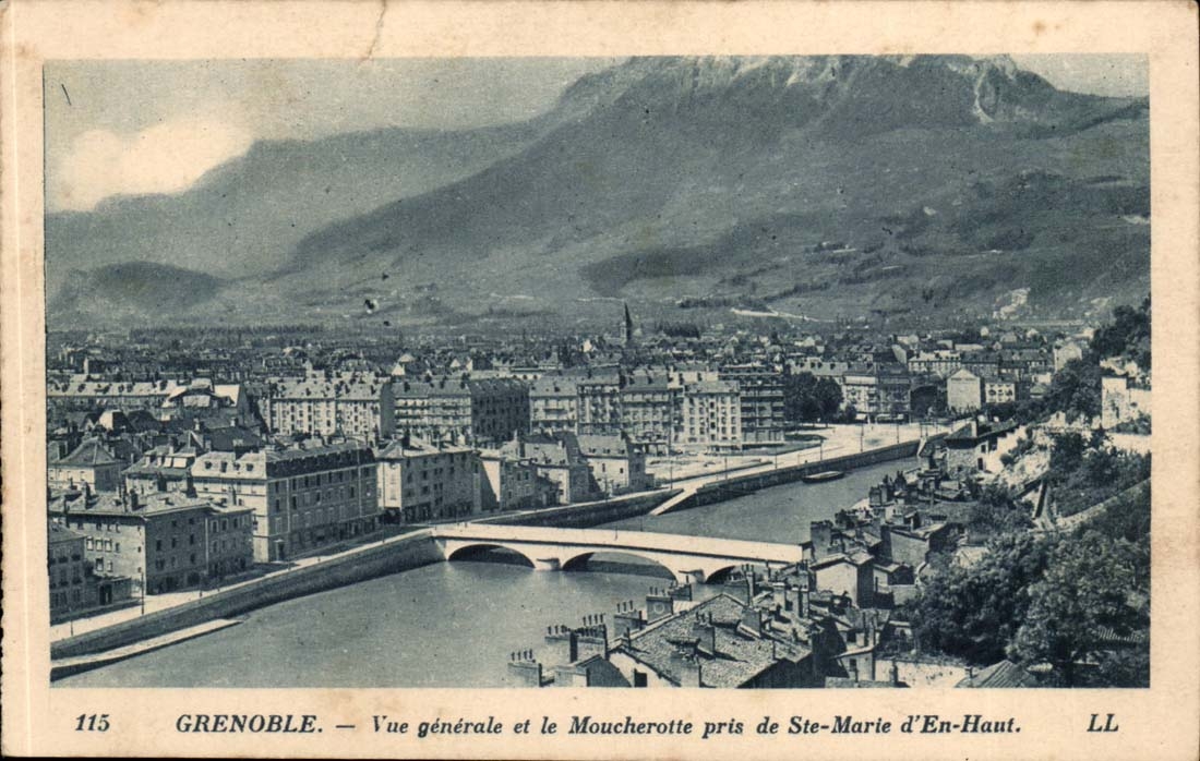 Grenoble — Vue générale et le Moucherotte pris de Ste-Marie d'En-Haut — LL, n°115