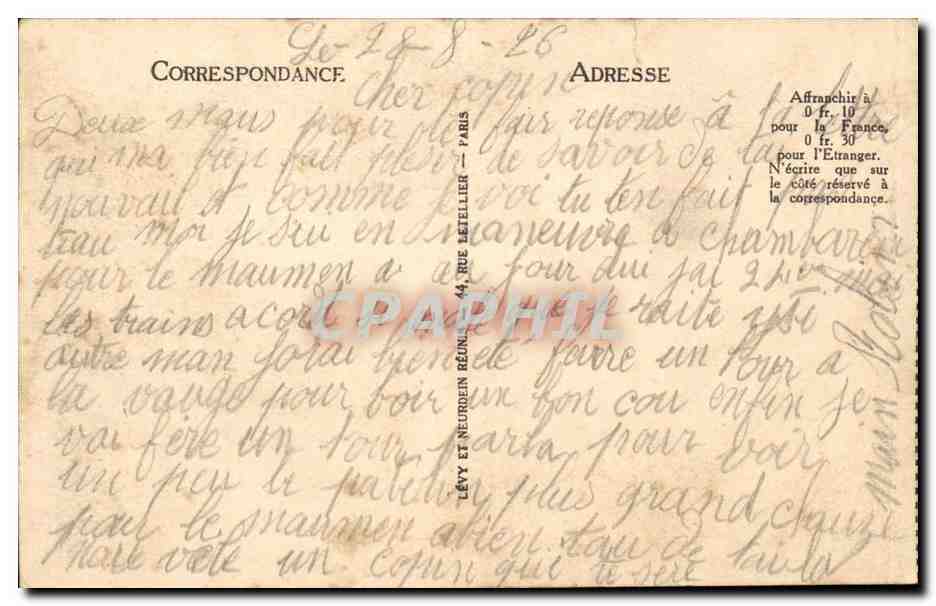Grenoble — Vue générale et le Moucherotte pris de Ste-Marie d'En-Haut — LL, n°115 — Rückseite