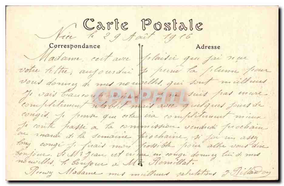 Beaulieu CPA Vue generale (cote Est) — Rückseite
