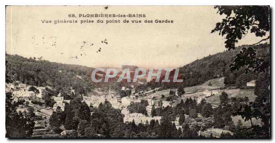 Plombieres les Bains CPA Vue generale prise du point de vue des Gardes