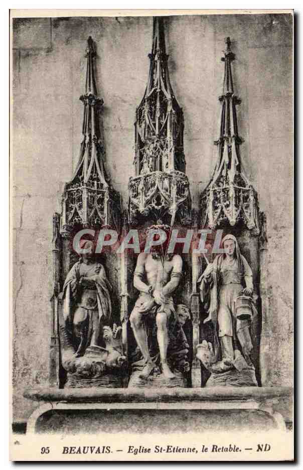 Beauvais CPA Eglise St Etienne Le Retable