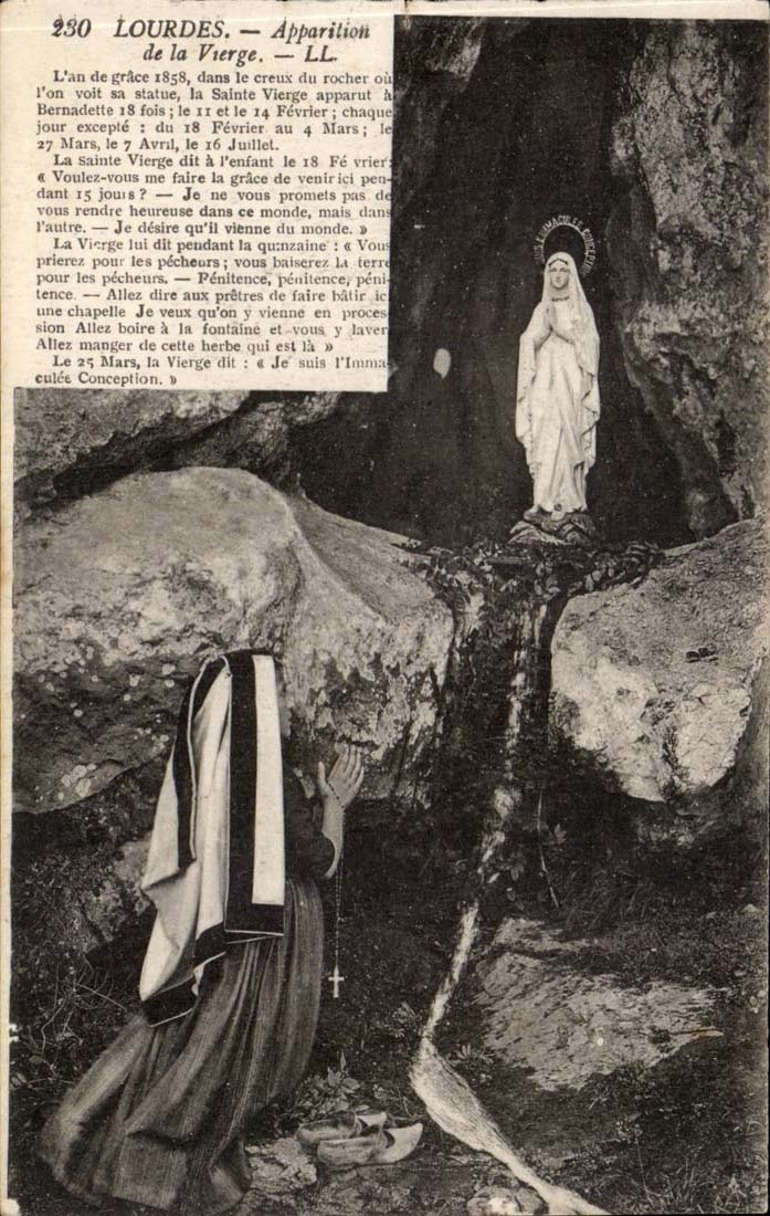 Lourdes CPA Apparition de la Vierge