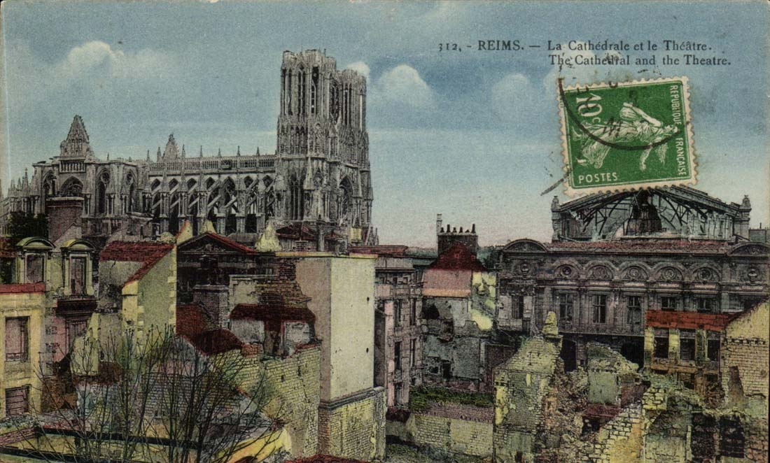 Reims — La Cathédrale et le Théâtre — Bandet éditeur, n° 312