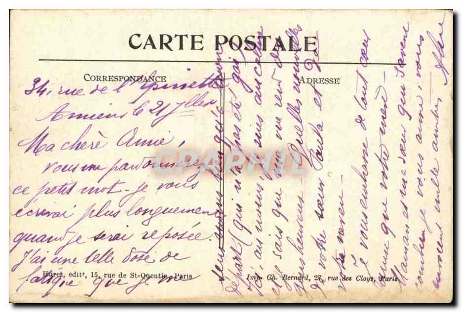 Le Quesnoy CPA L'eglise bombardee (novembre 1914) — Back