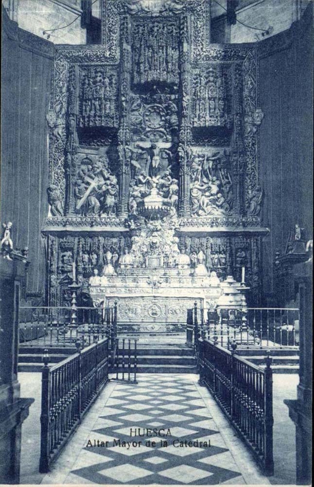 Espana Spain Espagne Huesca CPA Altar Mayor de la CAtedral