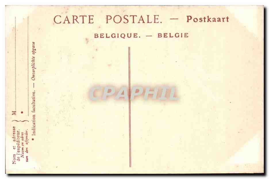 Belgie Belgique Bruges CPA La porte Marechale — Rückseite