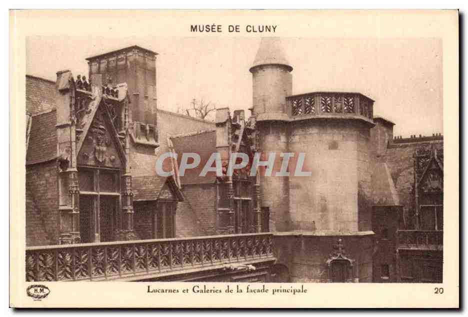 Paris Musee de Cluny CPA Lucarnes et galeries de la facade principale