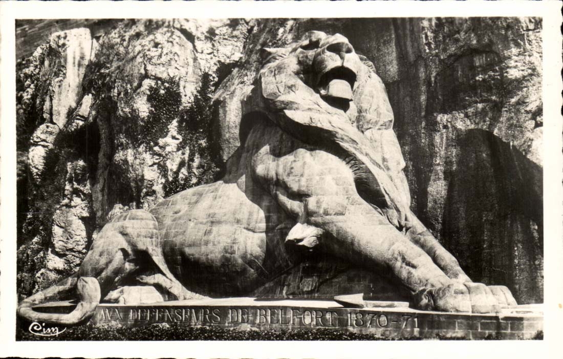 Belfort CPA Le lion Oeuvre de Bartholdi