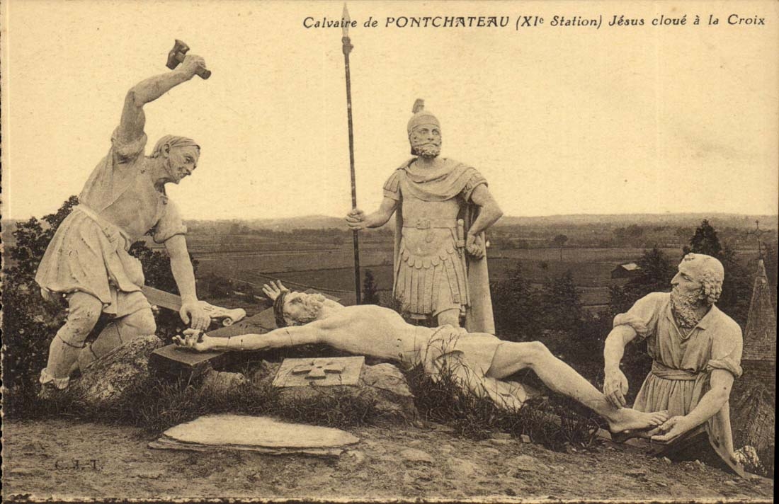 CAlvaire de Pontchateau CPA Jesus cloue a la croix