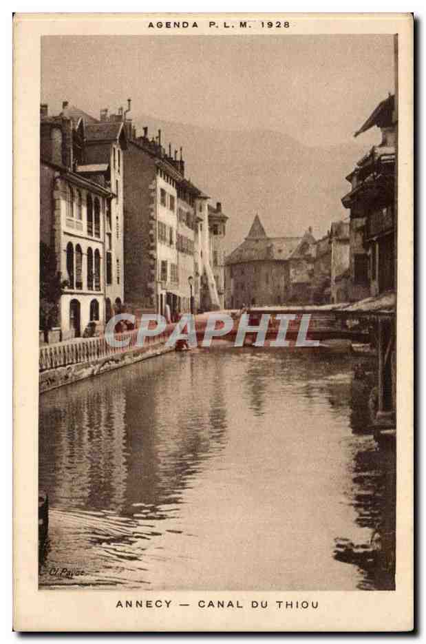 Annecy — Canal du Thiou — Agenda P.L.M. 1928